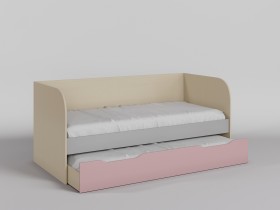 Диван-кровать Грэйси (Розовый/Серый/корпус Клен) в Выборге - vyborg.katalogmebeli.com | фото