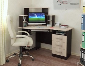 Компьютерный стол Каспер (венге/лоредо) в Выборге - vyborg.katalogmebeli.com | фото