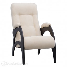 Кресло для отдыха Неаполь Модель 9 без лозы (Венге-эмаль/Ткань Ваниль Verona Vanilla) в Выборге - vyborg.katalogmebeli.com | фото