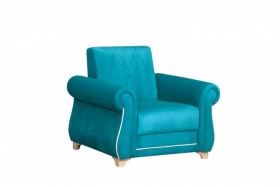 Кресло для отдыха "Порто" (велюр киви бирюза / микровельвет крем) в Выборге - vyborg.katalogmebeli.com | фото 1