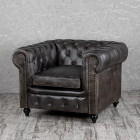 Кресло кожаное Лофт Честер (акация) в Выборге - vyborg.katalogmebeli.com | фото
