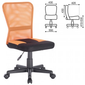 Кресло компактное BRABIX Smart MG-313 (черный, оранжевый) в Выборге - vyborg.katalogmebeli.com | фото 1