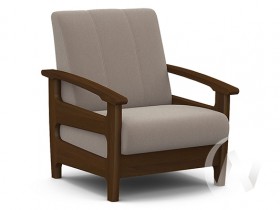 Кресло для отдыха Омега (орех лак/CATANIA COCOA) в Выборге - vyborg.katalogmebeli.com | фото 1