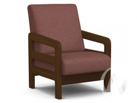 Кресло отдыха Вега-34 (орех лак/UNO BERRY) в Выборге - vyborg.katalogmebeli.com | фото 1