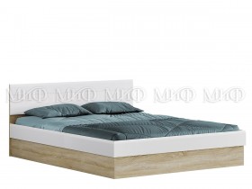 Кровать 1,4 спальня Фортуна (Дуб сонома/белый глянец) в Выборге - vyborg.katalogmebeli.com | фото