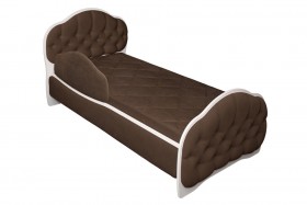 Кровать 170 Гармония 08 Шоколад (мягкий бортик) в Выборге - vyborg.katalogmebeli.com | фото