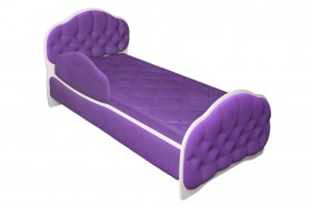 Кровать 170 Гармония 32 Фиолетовый (мягкий бортик) в Выборге - vyborg.katalogmebeli.com | фото