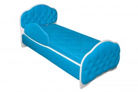 Кровать 170 Гармония 84 Ярко-голубой (мягкий бортик) в Выборге - vyborg.katalogmebeli.com | фото