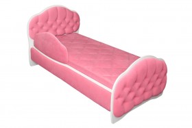 Кровать 180 Гармония 89 Розовый (мягкий бортик) в Выборге - vyborg.katalogmebeli.com | фото
