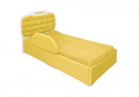Кровать 190 Атлет Lux 74 Жёлтый (мягкий бортик) в Выборге - vyborg.katalogmebeli.com | фото