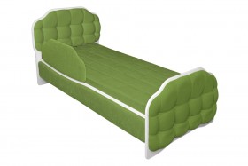 Кровать 190 Атлет Lux 76 Зелёный (мягкий бортик) в Выборге - vyborg.katalogmebeli.com | фото