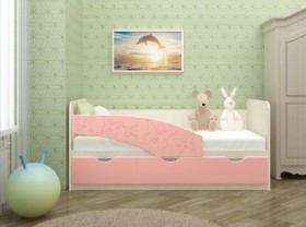 Кровать Бабочки 1,6м (Розовый металлик) в Выборге - vyborg.katalogmebeli.com | фото
