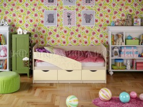 Кровать Бабочки 2,0м (Ваниль матовый) в Выборге - vyborg.katalogmebeli.com | фото