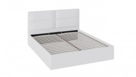 Кровать «Глосс» с мягкой обивкой и подъемным механизмом тип 1 (1600) (Белая) в Выборге - vyborg.katalogmebeli.com | фото