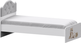 Кровать Каспер с мягкой спинкой и фотопечатью (800х1900) Белый в Выборге - vyborg.katalogmebeli.com | фото