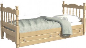 Кровать одинарная Аленка из массива сосны 800*1890 Сосна в Выборге - vyborg.katalogmebeli.com | фото