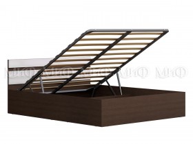 Кровать с подъемным механизмом Нэнси 1,4м (Венге/белый глянец) в Выборге - vyborg.katalogmebeli.com | фото