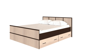 Кровать Сакура с настилом и ящиками 1,4 (Венге/Лоредо) в Выборге - vyborg.katalogmebeli.com | фото