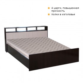 Кровать ТРОЯ 900 Венге-Дуб бел. в Выборге - vyborg.katalogmebeli.com | фото