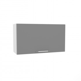 Квадро ВПГ 800 шкаф верхний горизонтальный высокий (Ваниль кожа/корпус Серый) в Выборге - vyborg.katalogmebeli.com | фото