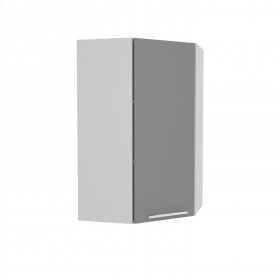 Квадро ВПУ 550 шкаф верхний угловой высокий (Железо/корпус Серый) в Выборге - vyborg.katalogmebeli.com | фото