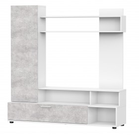 Мебель для гостиной "МГС 9" Белый / Цемент светлый в Выборге - vyborg.katalogmebeli.com | фото 1
