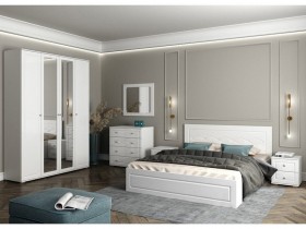 Модульная спальня Барселона (Белый/Белый глянец) в Выборге - vyborg.katalogmebeli.com | фото
