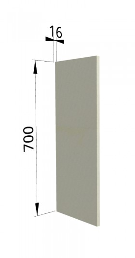 Панель торцевая П Квадро (для шкафа верхнего) Ваниль кожа в Выборге - vyborg.katalogmebeli.com | фото