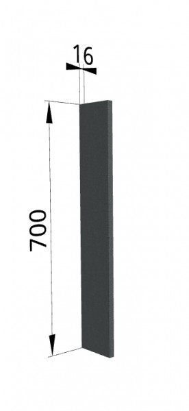 Панель торцевая ПТ 400 Квадро (для шкафа торцевого верхнего) Железо в Выборге - vyborg.katalogmebeli.com | фото