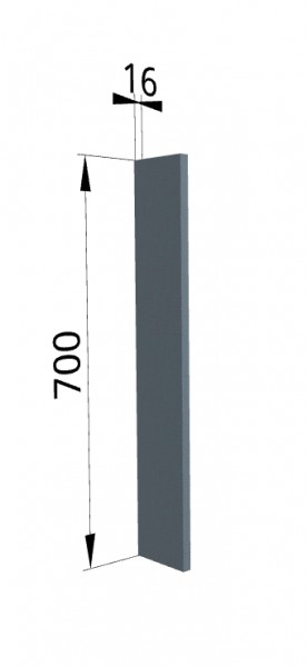 Панель торцевая ПТ 400 Квадро (для шкафа торцевого верхнего) Лунный свет в Выборге - vyborg.katalogmebeli.com | фото