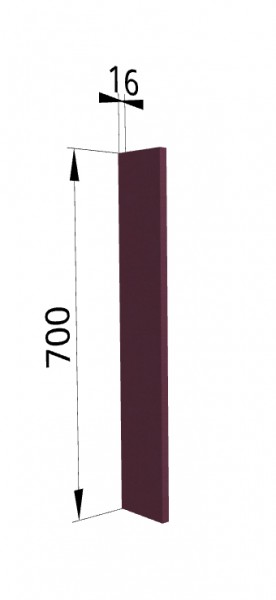 Панель торцевая ПТ 400 Квадро (для шкафа торцевого верхнего) Виноград в Выборге - vyborg.katalogmebeli.com | фото