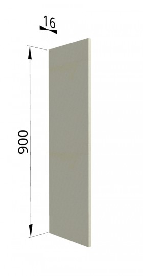 Панель торцевая ВП Квадро (для шкафа верхнего высокого) Ваниль кожа в Выборге - vyborg.katalogmebeli.com | фото