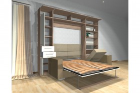 Шкаф-кровать с диваном Каролина в Выборге - vyborg.katalogmebeli.com | фото 3