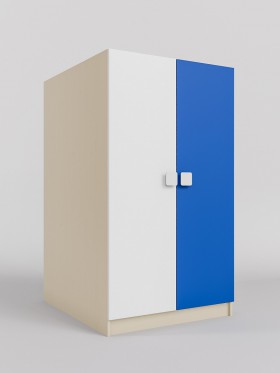 Шкаф под кровать второго яруса Скай (Синий/Белый/корпус Клен) в Выборге - vyborg.katalogmebeli.com | фото