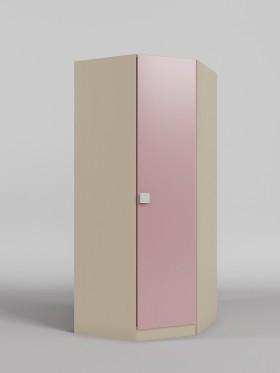 Шкаф угловой (угловая секция) Грэйси (Розовый/корпус Клен) в Выборге - vyborg.katalogmebeli.com | фото