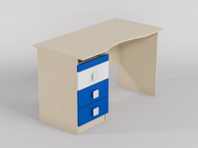 Стол (столешница с выемкой) Скай люкс (Синий/Белый/корпус Клен) в Выборге - vyborg.katalogmebeli.com | фото